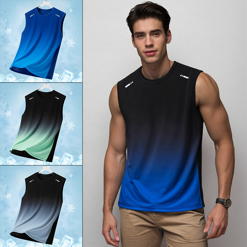 Running Gears - Men Gradient Sports Vest Lightweight Sleeveless