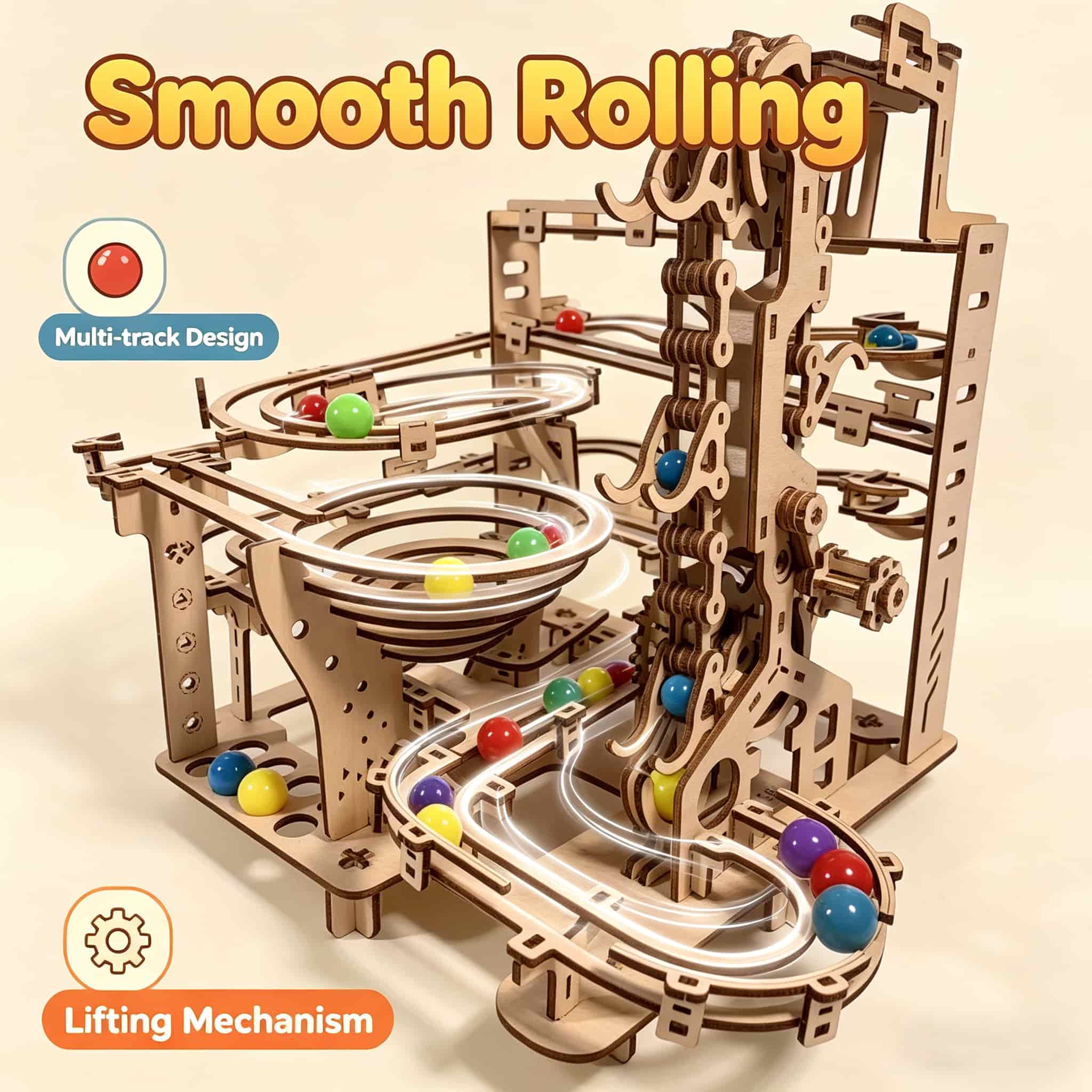 Mechanical Marble Run 3D Woode - Running Gear Track recension och pris
