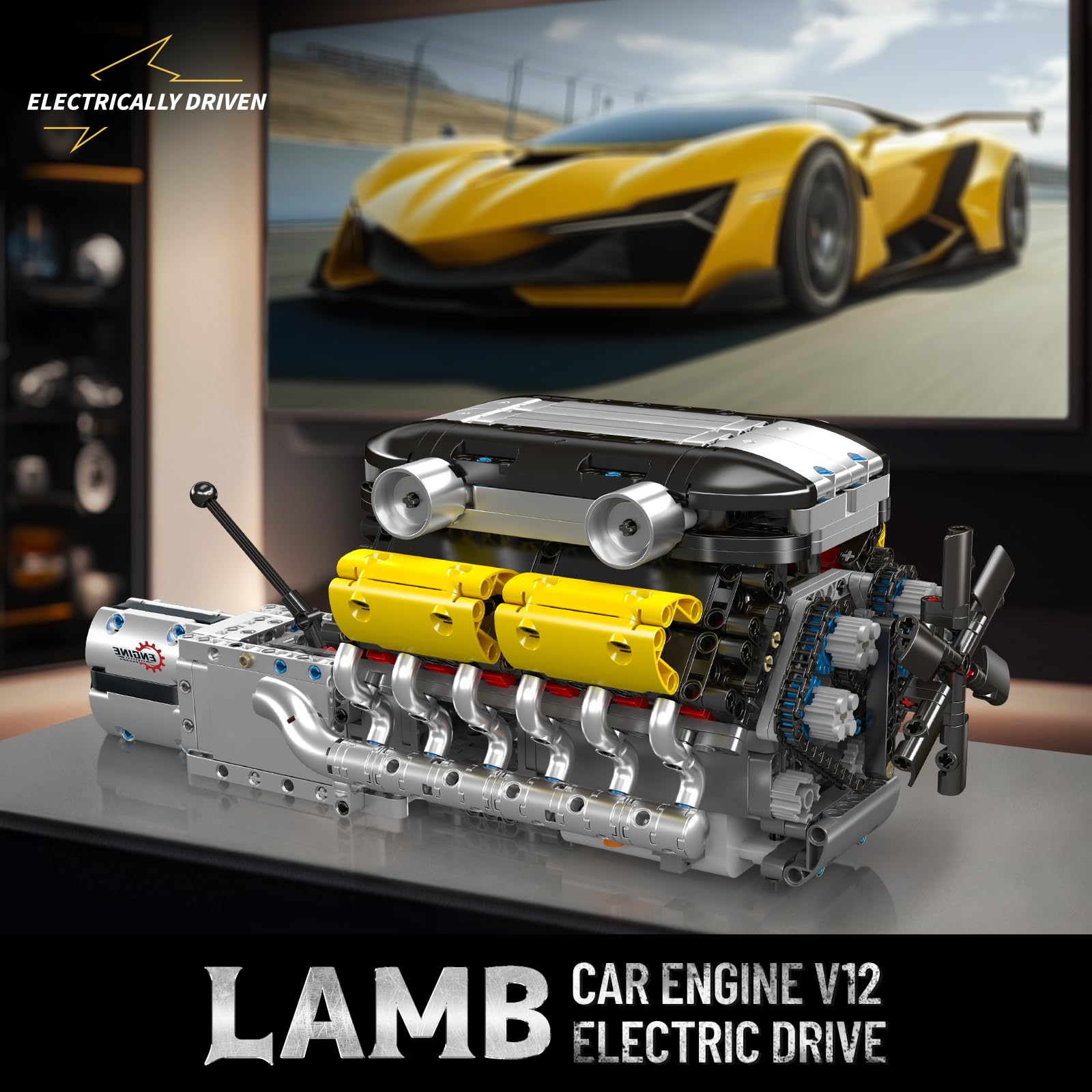 V12 Engine Model kit That Runs - Running Gear Engine recension och pris