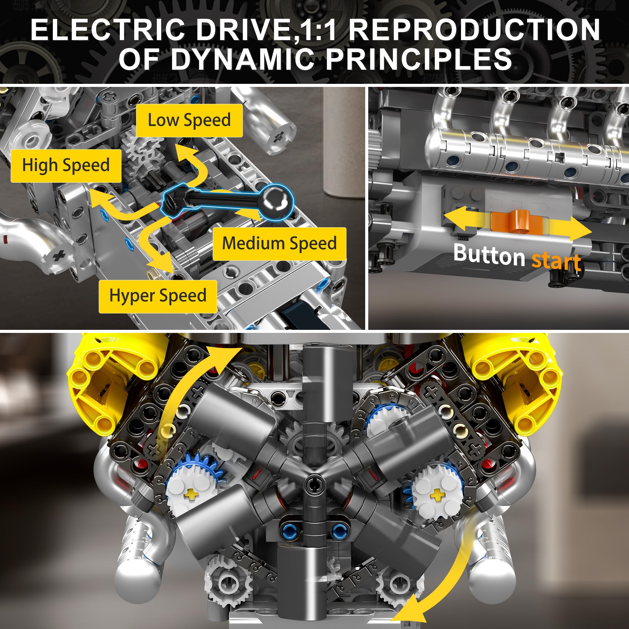 V12 Engine Model kit That Runs - Running Gear Engine recension och pris